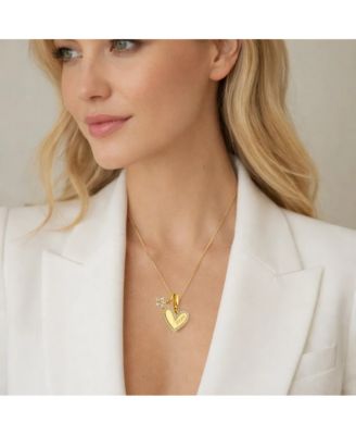 Sophia MOM Pave Heart & Floral Charm Necklace