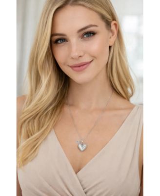 Sophia MOM Pave Heart & Floral Charm Necklace
