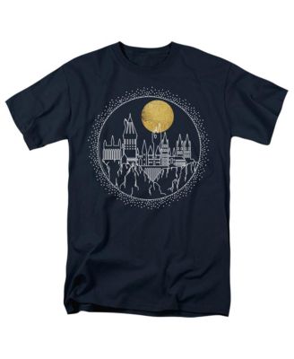 Men's Hogwarts Full Moon Line Art T Shirt