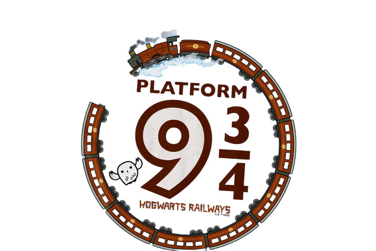 Men's Platform 9 34 Hogwart Railways T Shirt
