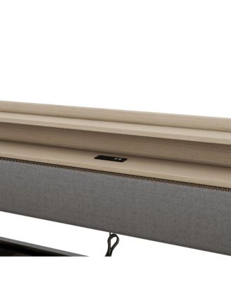 Daybed with Storage Drawers, Upholstered Daybed with Charging Station and LED Lights