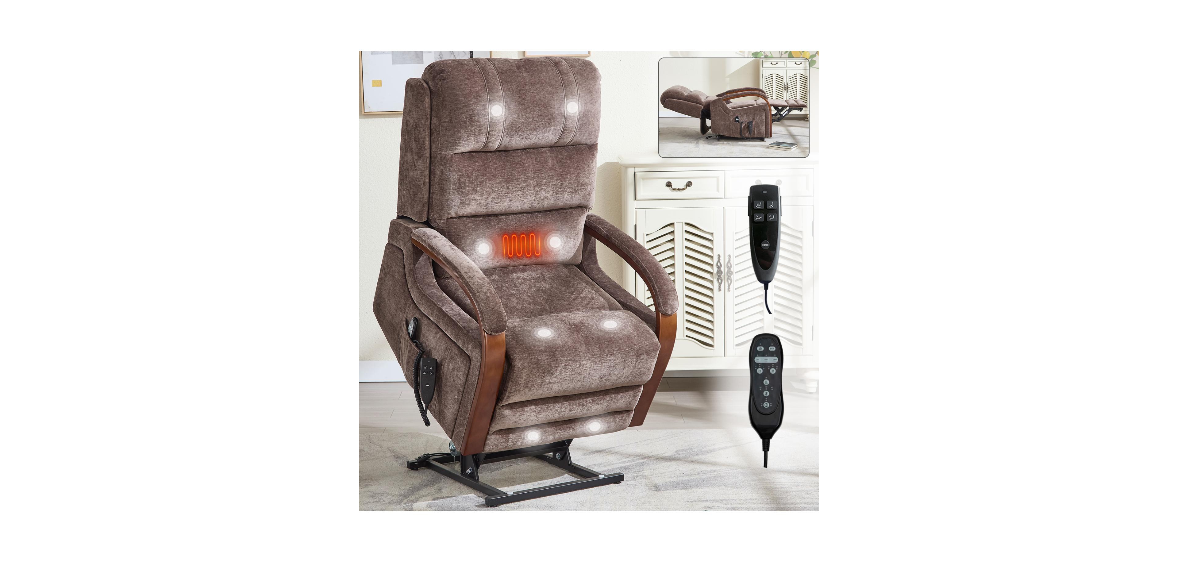 Streamdale Furniture Power Lift Recliner Chair with Heat & Massage