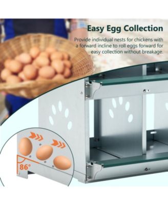 Chicken Nesting Boxes - 4 Compartment Wall Mount