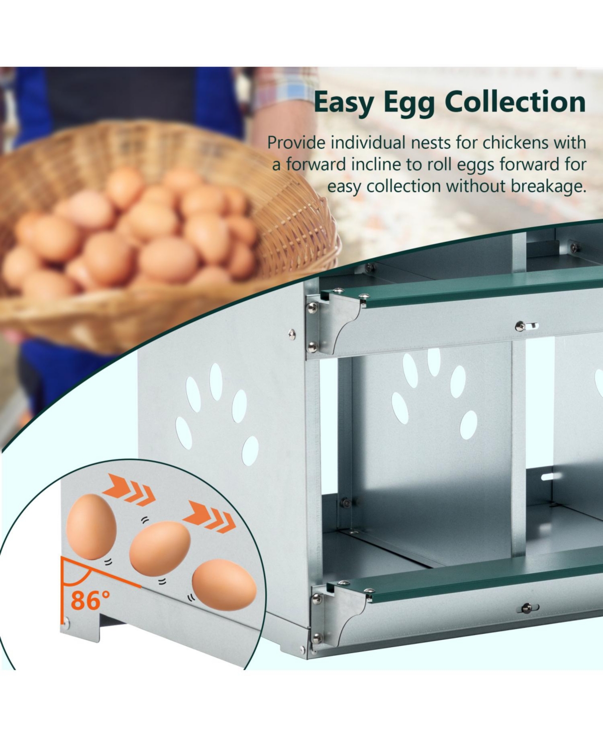 Streamdale Furniture Chicken Nesting Boxes - 4 Compartment Wall Mount