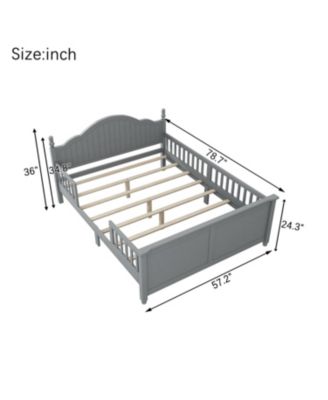 Kids Full Size Wood Platform Bed