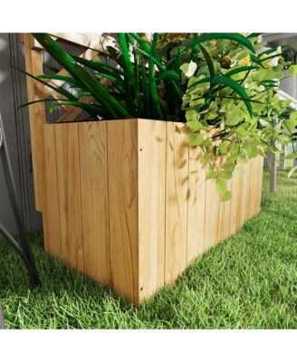 Raised Garden Bed with Trellis and Plant Shelf