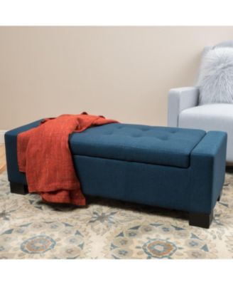 Lawton Fabric Storage Ottoman Contemporary Style With Ample Storage