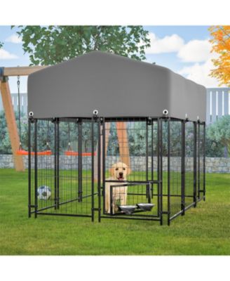  Dog Crate with Double Lock & Rotating Feeder