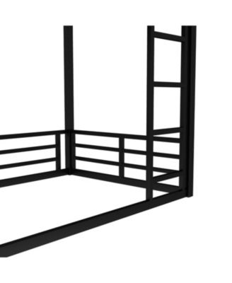 Metal Twin XL Bunk Bed Frame - Heavy Duty, Noise-Reduced