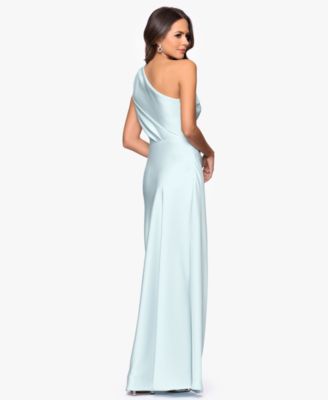 Petite One-Shoulder Sheath Gown