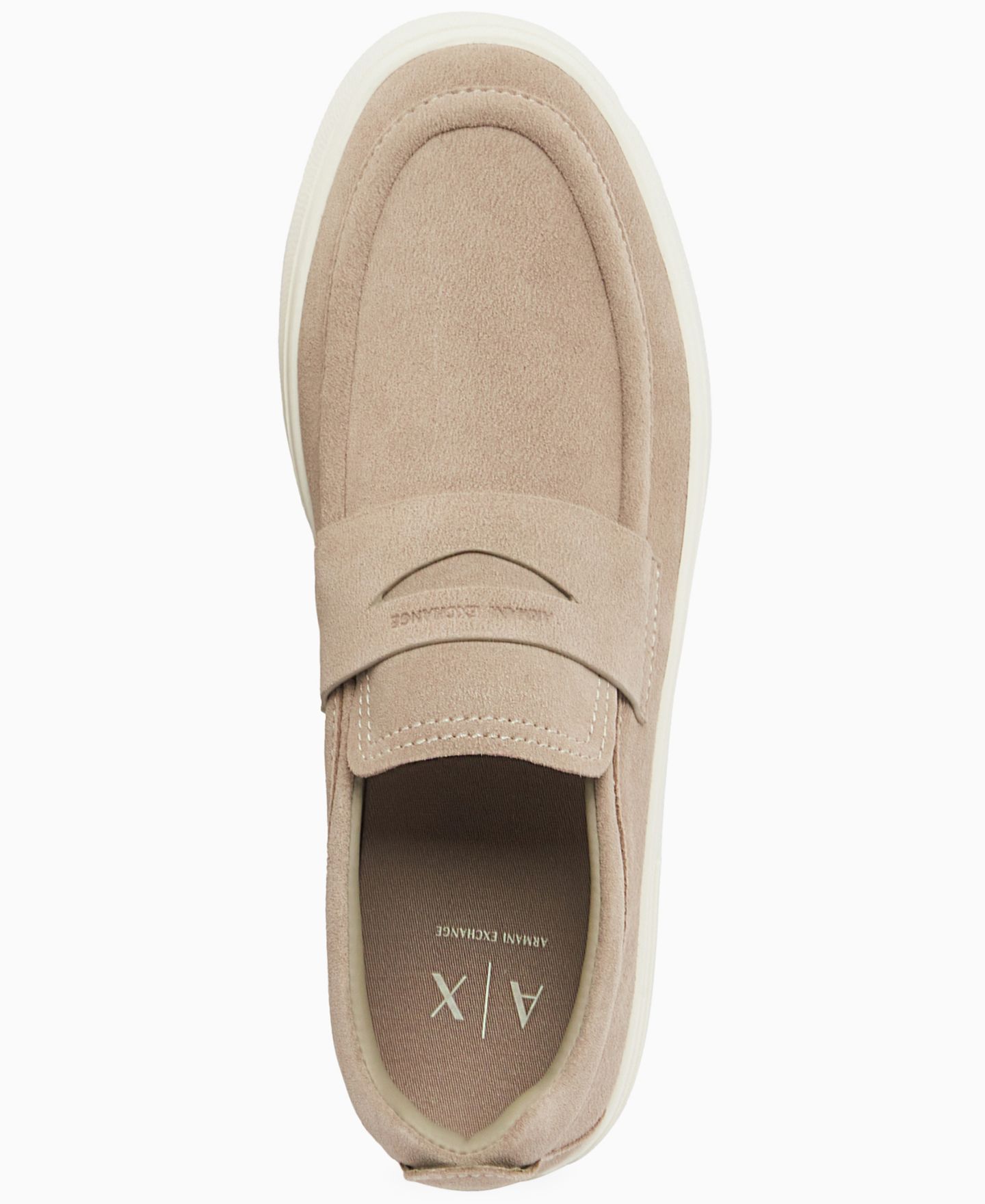 Мужские туфли A|X Armani Exchange London Suede Slip-On, цвет: Земляной — фото 4