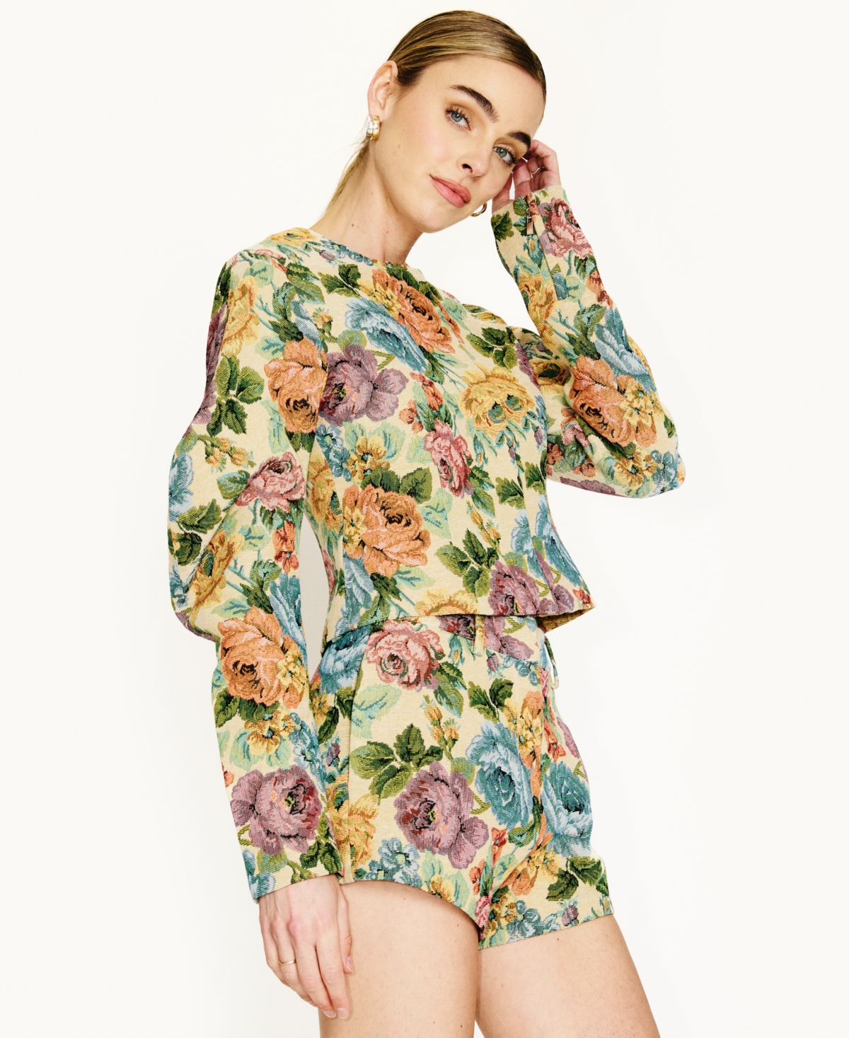 Line & Dot Women's Cambria Floral Zipper-Front Jacket