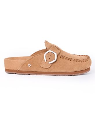 Women's Suede Adjustable Buckle Clogs
