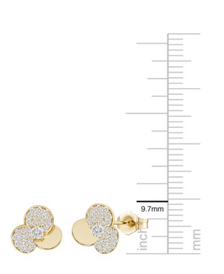 Diamond (1/3 ct. t.w.) Earrings in 14k Gold Over Sterling Silver