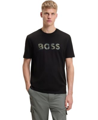 Men's Cotton-Jersey Logo Print T-Shirt