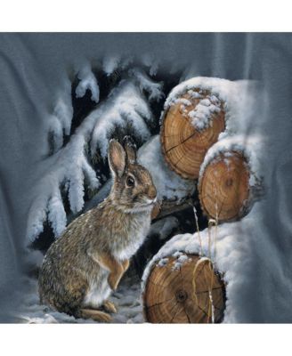 Men's Wildlife Wood Pile Rabbit T Shirt