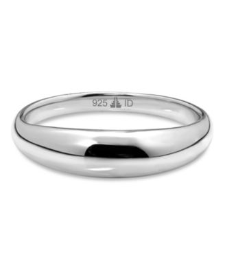 Dome Ring in Rhodium Plated Sterling Silver