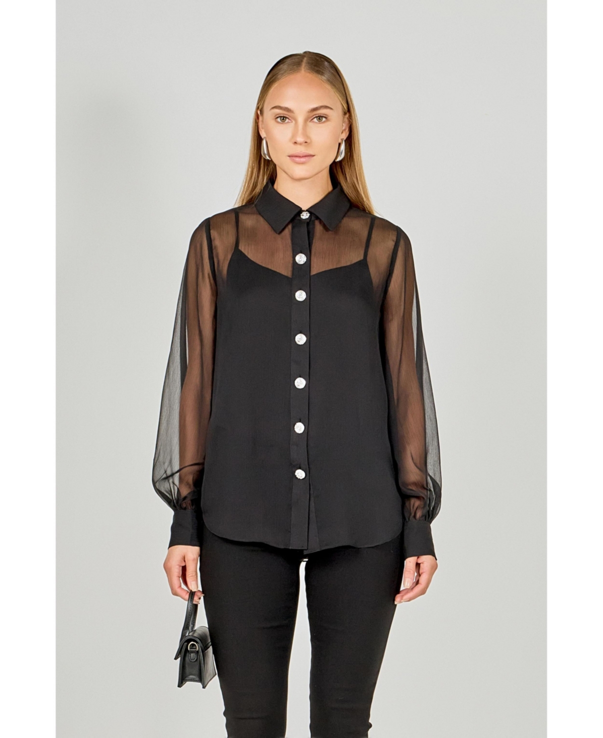 endless rose Women's Volume Sleeve Shirt Blouse