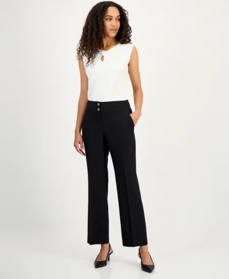 Women's Ava Bootleg Pants, Regular & Petite - Black