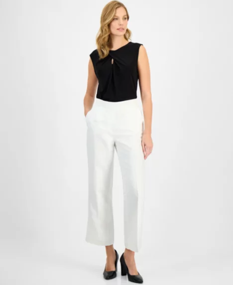 Women's Audrey Pull-On Wide Leg Pants, Regular & Petite - Lily White