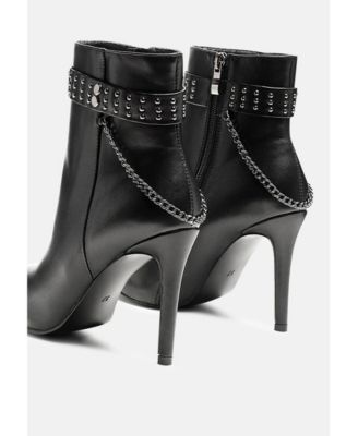 Womens Kendra Faux Leather High Heel Stiletto Boots