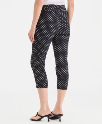 Women's Printed Pull-On Capri Pants