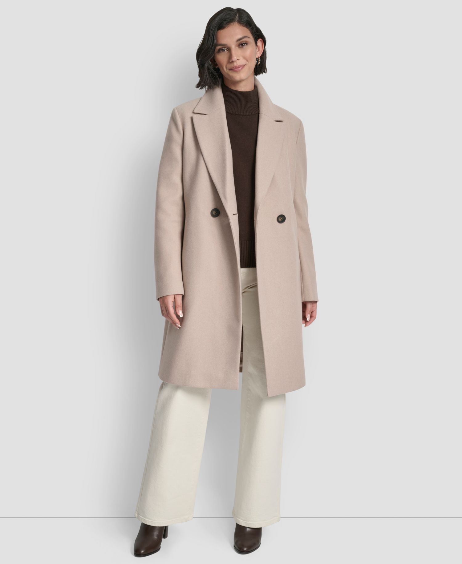 Women's Double-Breasted Notch Collar Coat