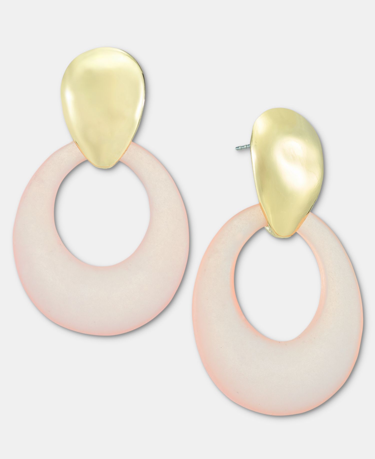 Open Disc Drop Earrings