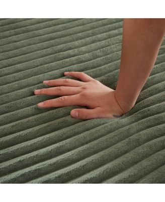 Corduroy Oversized Recliner, Converts to 2 Recliners, Sofa Bed, Neck Pillow