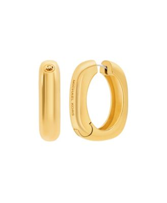 Gold-Tone Brass Hoop Earrings
