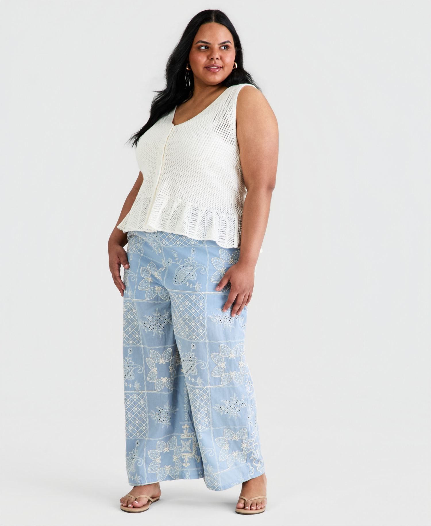 Trendy Plus Size Peplum Sweater Vest