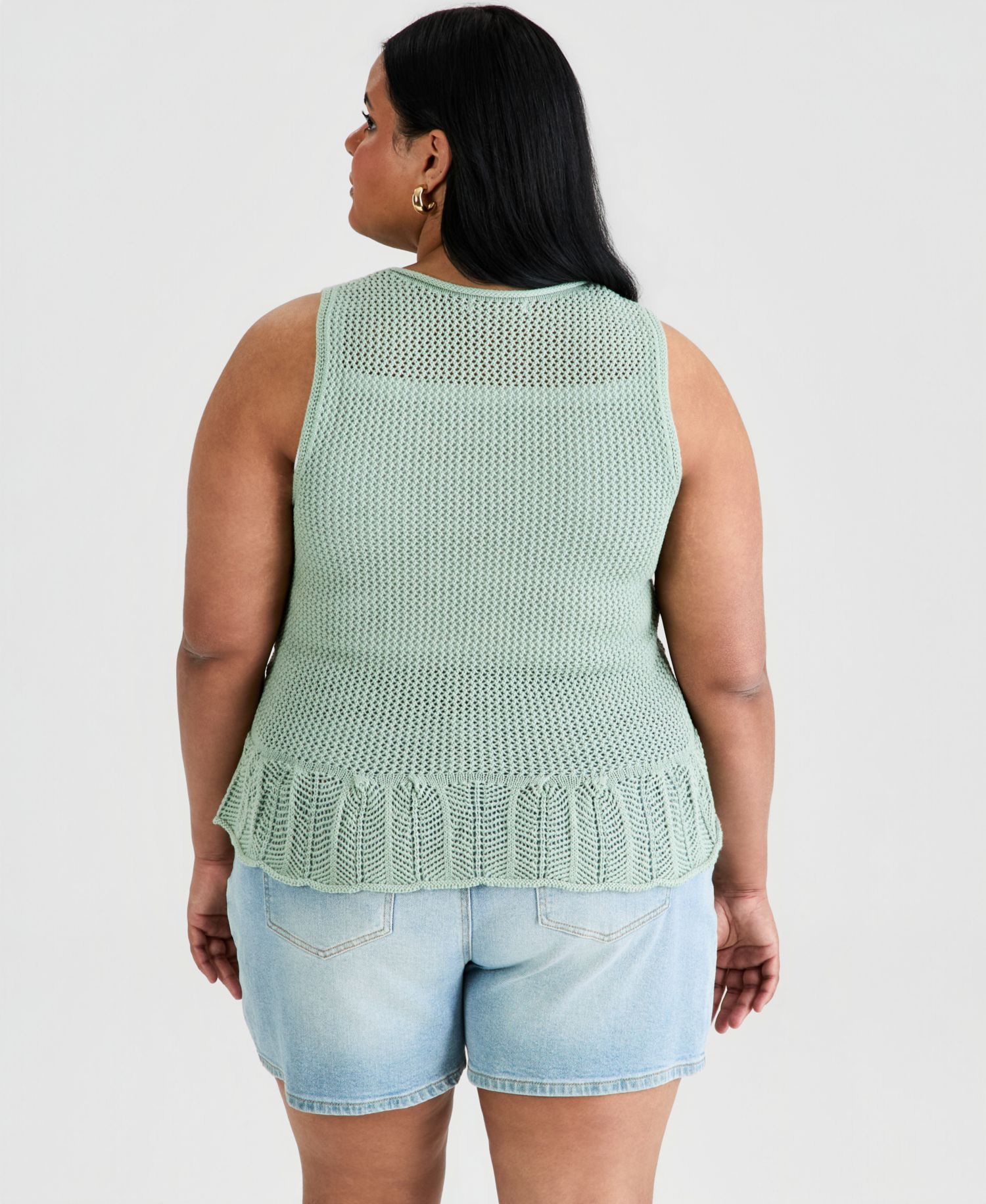 Trendy Plus Size Peplum Sweater Vest