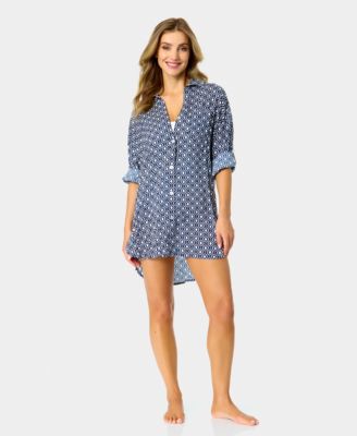 Women's Printed Cover-Up Swim Shirt