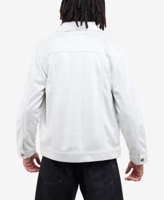 Men's Faux Suede Jacket With Faux Fur Collar