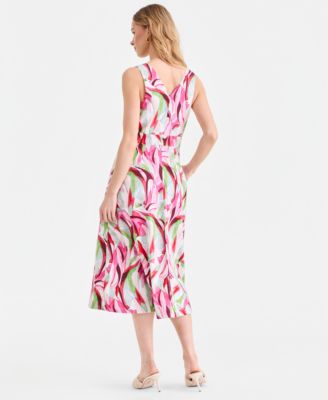 Petite Printed Sleeveless Maxi Dress