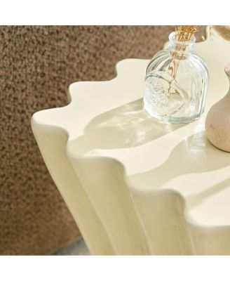 Vintage Fiberglass Side Table - Beige