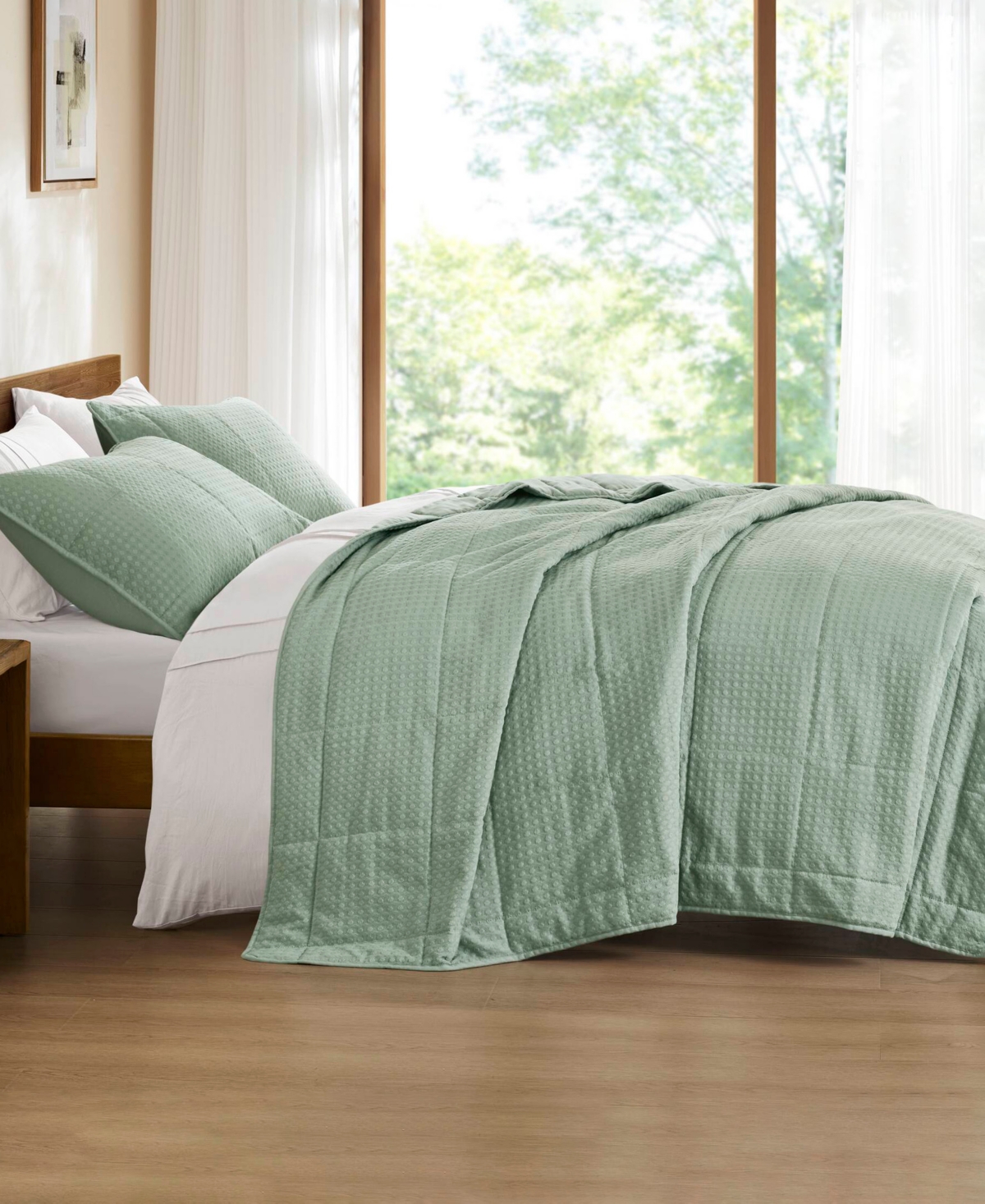 510 Design Mina Waffle Weave Textured 3-Pc. Quilt Set, King/California King
