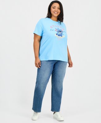 Trendy Plus Size Stitch Graphic Print T-Shirt