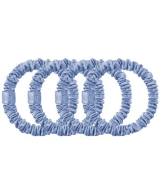 4-Pc. Cornflower Pure Silk Skinny Scrunchies