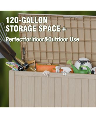  Mondawe 120 Gallon Resin Outdoor Storage Deck Box