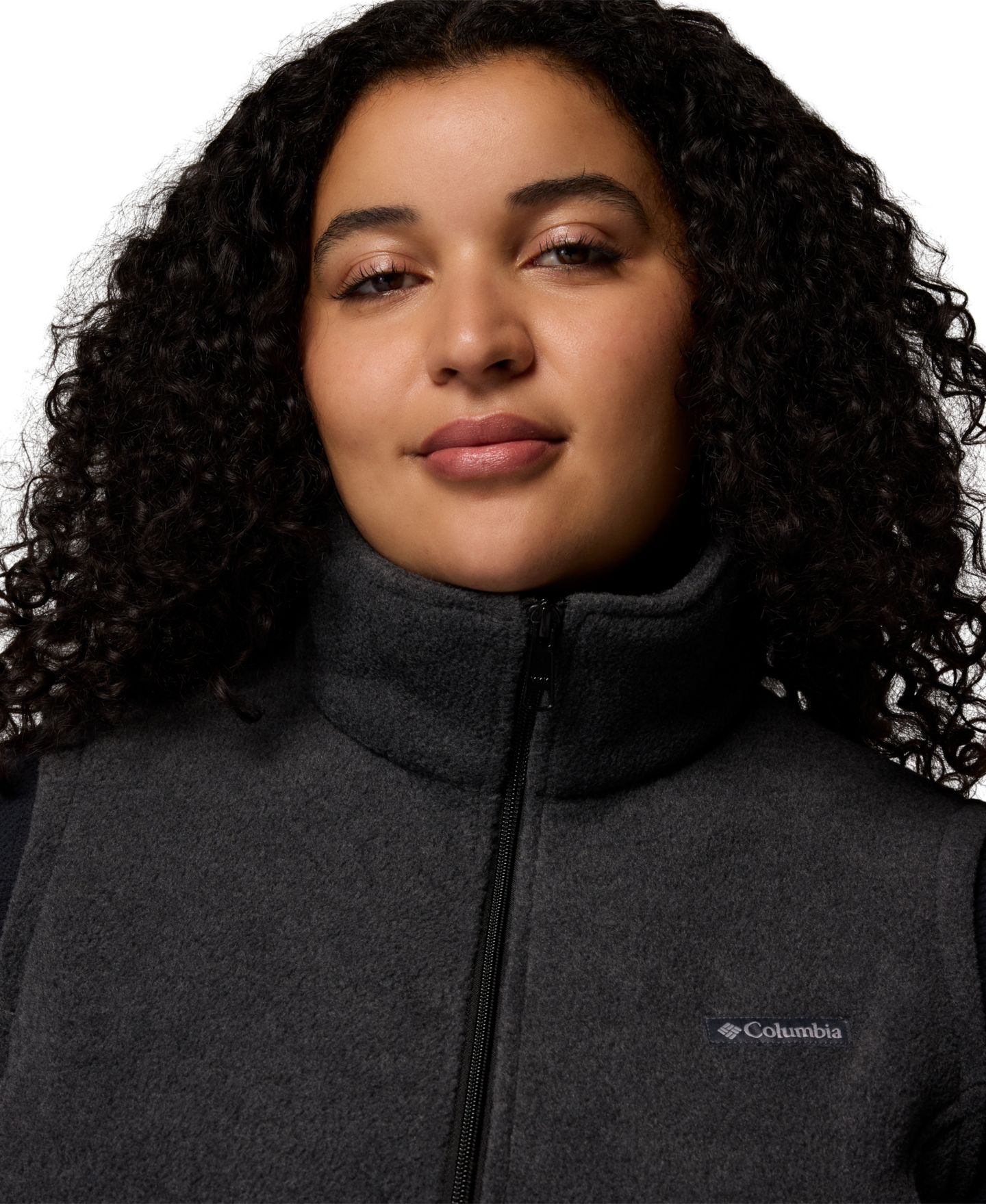 Женский жилет Columbia Plus Size Benton Springs Fleece Vest, цвет: Угольный меланжевый — фото 5