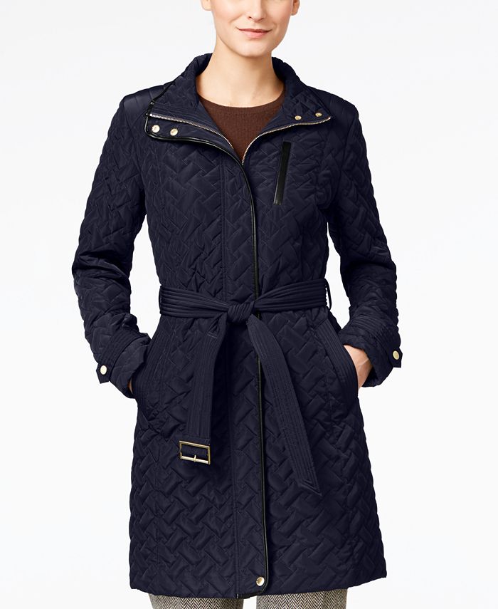 Cole haan belted quilted coat hotsell