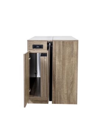 Extendable Dining Table with Outlet & Storage