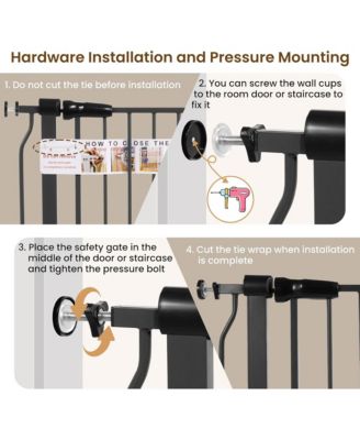 BalanceFrom Walk Thru Safety Gate, Fits 29.1-38.5" Openings, 36” Tall, Graphite