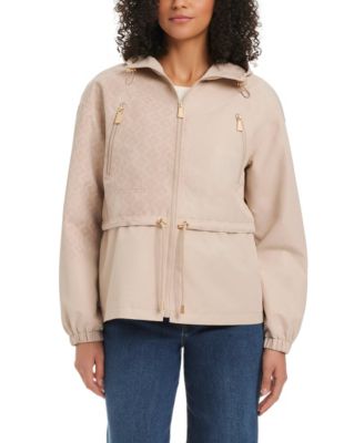 Women's Magic Print Cropped Anorak With Attached Hood