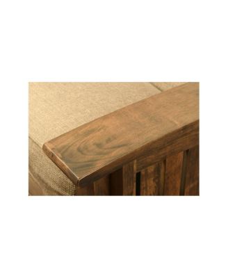 Washington Frame-Rustic Walnut Finish-Canton Cream Mattress
