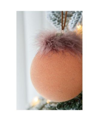 4.7" Glass Christmas Ball Ornaments Decorative Hanging Tree Ornaments Set of 4