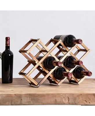 Foldable Wine Rack for Countertop and Cabinets
