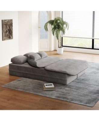 75" Foldable Sofa Bed with Blanket
