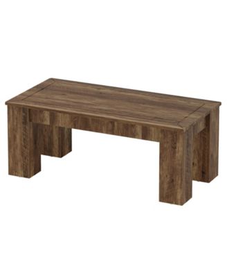 Rectangle Coffee Table for Living Room, 47-Inch Farmhouse Center Cocktail Table with Sturdy Legs